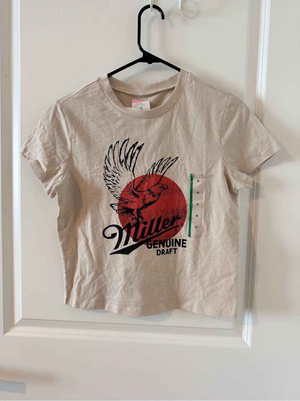 Miller Genuine Draft Eagle Graphic Cropped Tee M - Picture 2 of 4